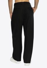 Bottega Veneta Straight-Leg Wool Pants Black 804757 V3PH0-1000