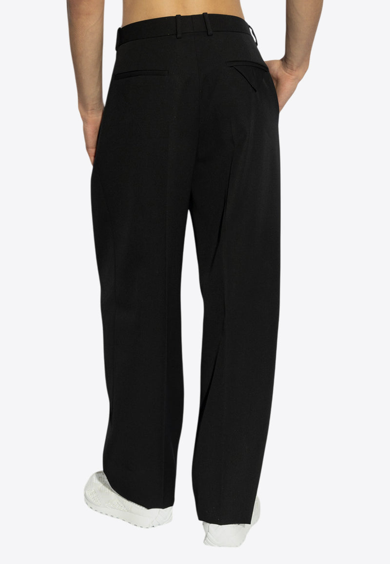 Bottega Veneta Straight-Leg Wool Pants Black 804757 V3PH0-1000