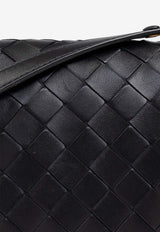 Bottega Veneta Intrecciato Leather Puff Shoulder Bag Black 806998 V4W32-1119