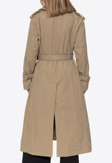 Alexander McQueen Double-Breasted  Belted Raincoat Beige 808007 QFAA0-2001