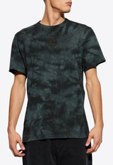 Alexander McQueen Skull Embroidered Tie-Dye T-shirt Black 808915 QXABL-1000