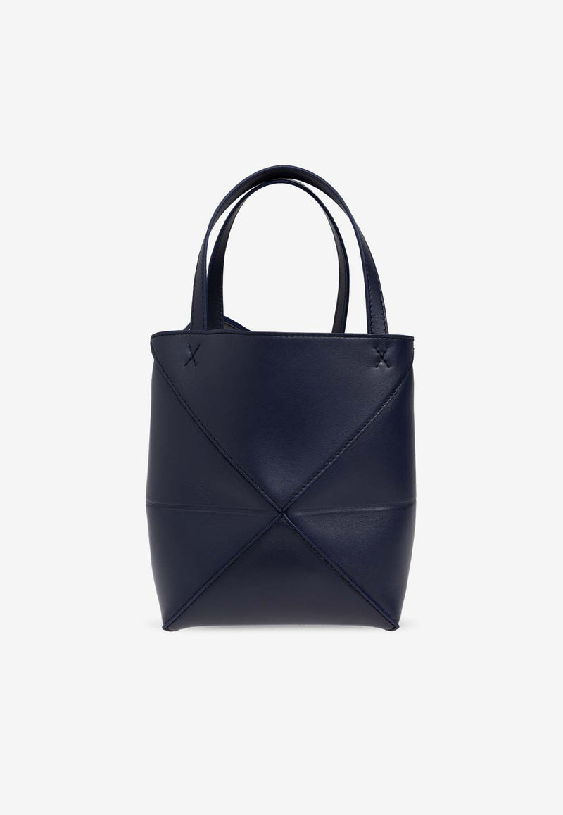 Loewe Mini Puzzle Calfskin Tote Bag Navy A657V25X01 0-ABYSS BLUE