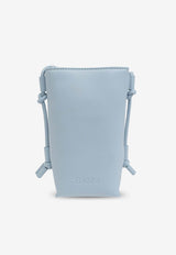 GANNI Bou Butterfly Plaque Crossbody Bag Light Blue A6388 5894-297