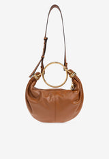 Chloé Small Bracelet Leather Hobo Bag Brown CHC24AS611 N72-26M