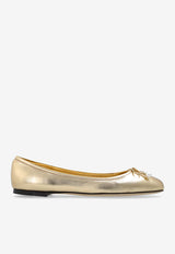 Jimmy Choo Elme Metallic Nappa Leather Ballet Flats Gold ELME FLAT MNA-GOLD