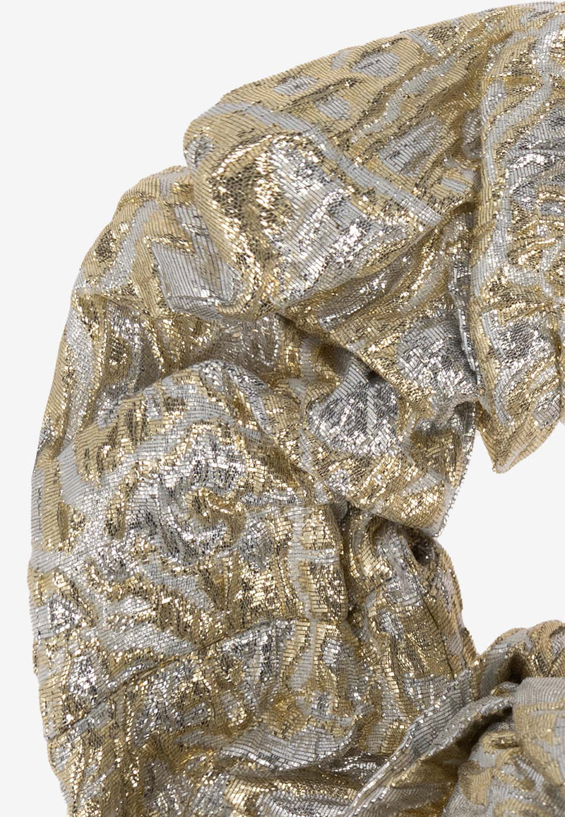 GANNI Metallic Jacquard Hair Scrunchie Metallic A6432 6857-012