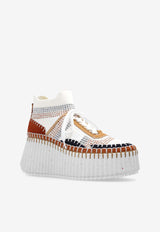 Chloé Nama High-Top Platform Sneakers White CHC23A909 Y0-651