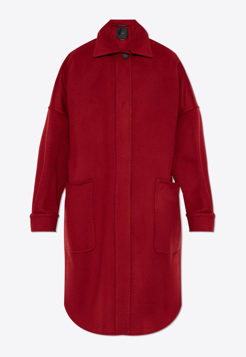 Max Mara Baruffa Single-Breasted Cashmere Coat Red BARUFFA 2421016045-004