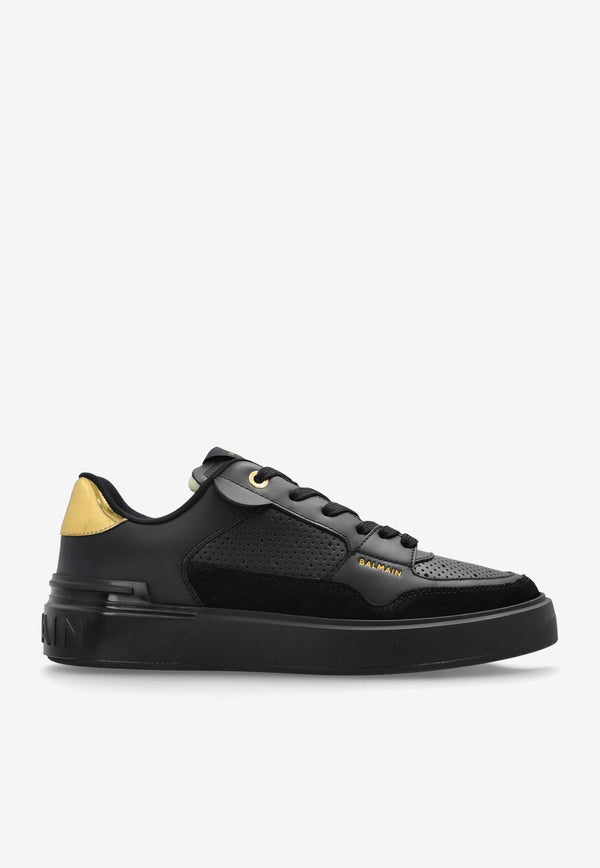 Balmain B-Court Flip Calfskin Sneakers Black DN0VI727 LBSO-EAD