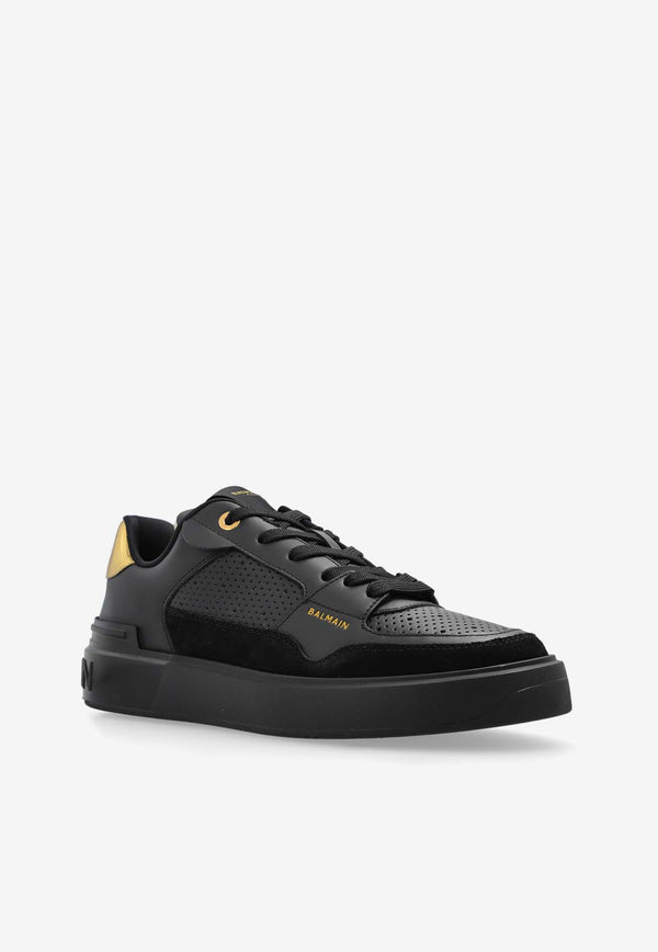 Balmain B-Court Flip Calfskin Sneakers Black DN0VI727 LBSO-EAD