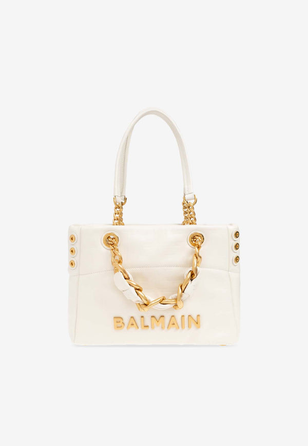 Balmain Small 1945 Leather Shoulder Bags Cream DN0FD871 LETF-0DA