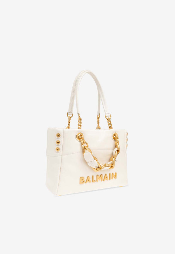 Balmain Small 1945 Leather Shoulder Bags Cream DN0FD871 LETF-0DA