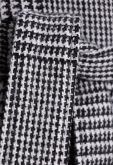 Dolce 
Gabbana Single-Breasted Houndstooth Check Coat Gray F0E2DT FQMKH-S8100