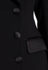 Dolce 
Gabbana Double-Breasted Long Tuxedo Blazer Black F27CVT FUBGE-N0000