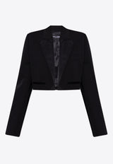 Dolce 
Gabbana Wool-Blend Spencer Tuxedo Blazer Black F2919T FU21E-N0000