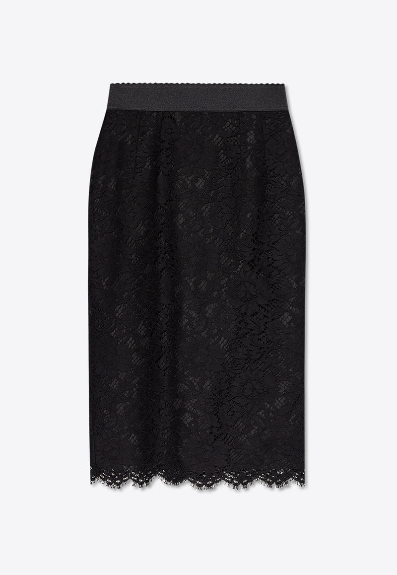 Dolce 
Gabbana Floral Lace Skirt Black F4AP8T HLMAK-N0000