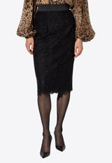 Dolce 
Gabbana Floral Lace Skirt Black F4AP8T HLMAK-N0000