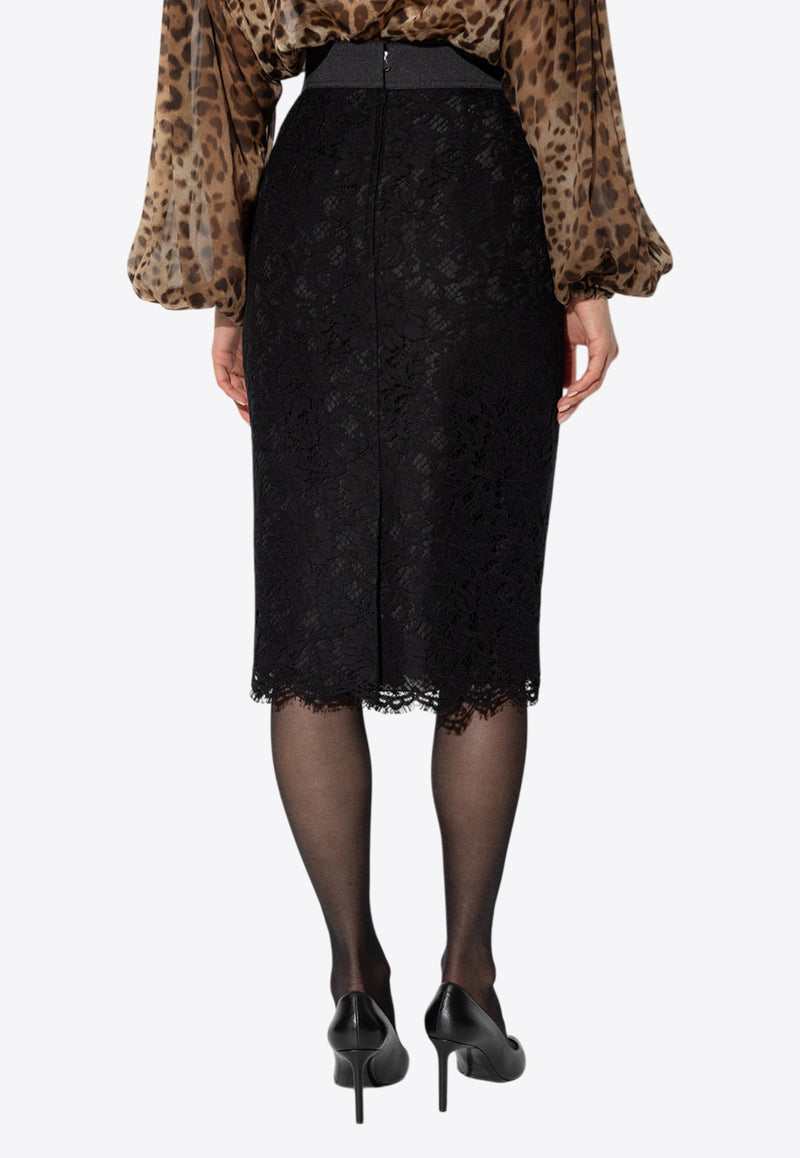 Dolce 
Gabbana Floral Lace Skirt Black F4AP8T HLMAK-N0000