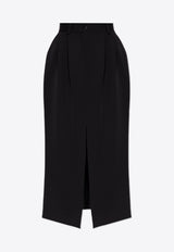 Dolce 
Gabbana Wool-Blend Midi Tuxedo Skirt Black F4CZ8T FU21E-N0000