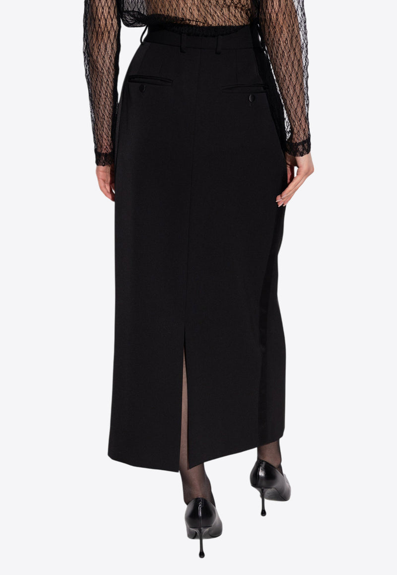 Dolce 
Gabbana Wool-Blend Midi Tuxedo Skirt Black F4CZ8T FU21E-N0000