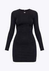 Dolce 
Gabbana DG Logo Plaque Mini Dress Black F6ACQT FUGPN-N0000