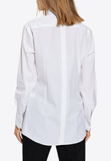 Dolce 
Gabbana Piqué-Front Poplin Shirt White F5S96T GDCPO-W0800