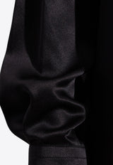 Dolce 
Gabbana High-Neck Silk Satin Blouse Black F7AI0T FU1AU-N0000