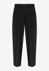 GANNI Wide-Leg Tailored Pants Black F8075 6627-099