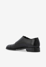 Jimmy Choo Finnion Leather Monk Strap Shoes Black FINNION MONKSTRAP BOL-BLACK