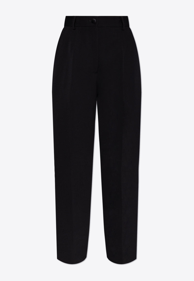 Dolce 
Gabbana Tailored Wool Gabardine Tuxedo Pants Black FTAM0T FU21E-N0000