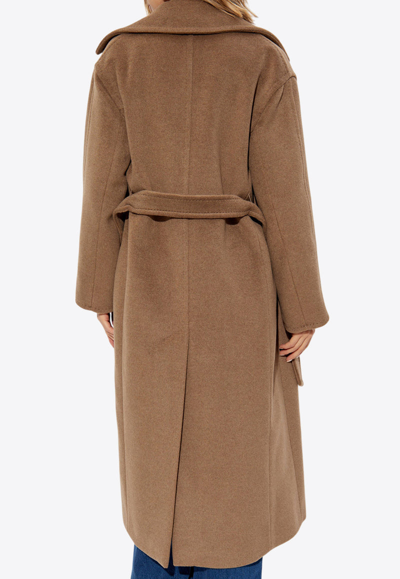 Max Mara Fragore Wool-Blend Belted Coat Brown FRAGORE 2421016112-006