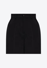 Dolce 
Gabbana High-Waist Wool Tuxedo Shorts Black FTC78T FU21E-N0000