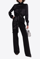 Dolce 
Gabbana Wool Gabardine Tuxedo Pants Black FTC8ZT FU21E-N0000