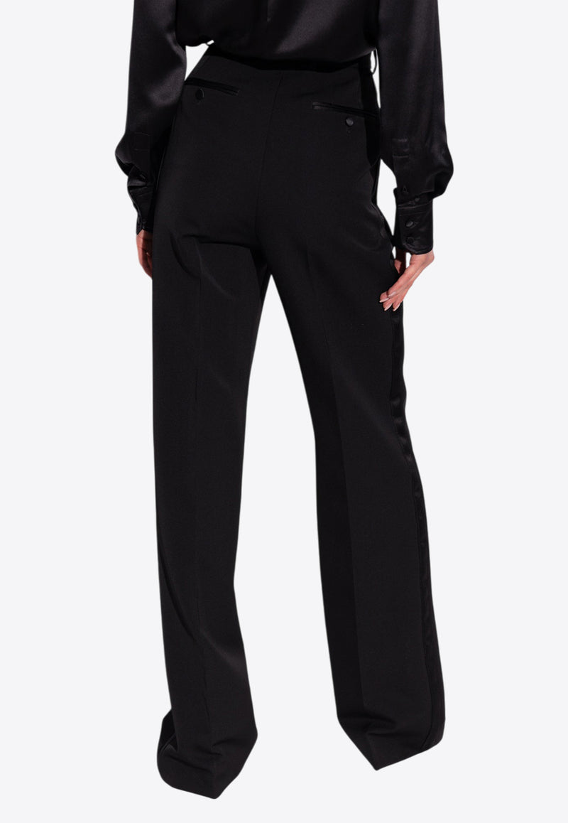 Dolce 
Gabbana Wool Gabardine Tuxedo Pants Black FTC8ZT FU21E-N0000