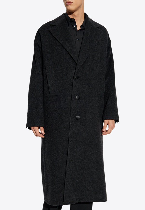 Dolce 
Gabbana Oversized Single-Breasted Wool Coat Black G048NT FU28H-N0000