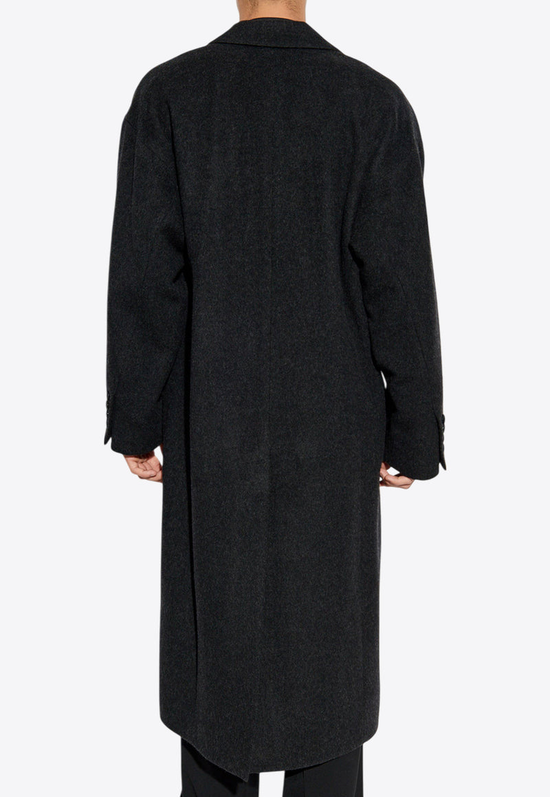 Dolce 
Gabbana Oversized Single-Breasted Wool Coat Black G048NT FU28H-N0000