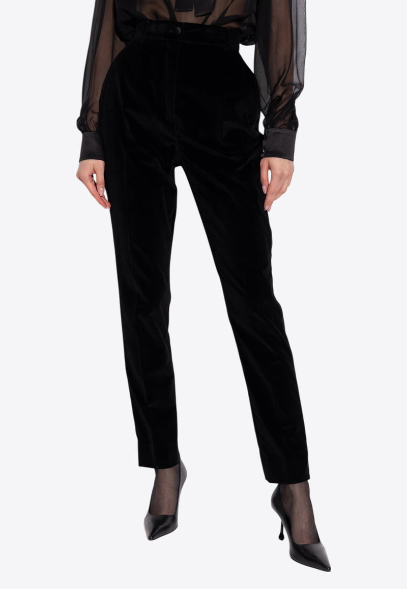 Dolce 
Gabbana Tailored Velvet Tuxedo Pants Black FTC71T FUVG7-N0000