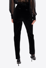 Dolce 
Gabbana Tailored Velvet Tuxedo Pants Black FTC71T FUVG7-N0000