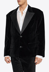 Dolce 
Gabbana Oversized Single-Breasted Velvet Jacket Black G2UC2T FUWBN-N0000