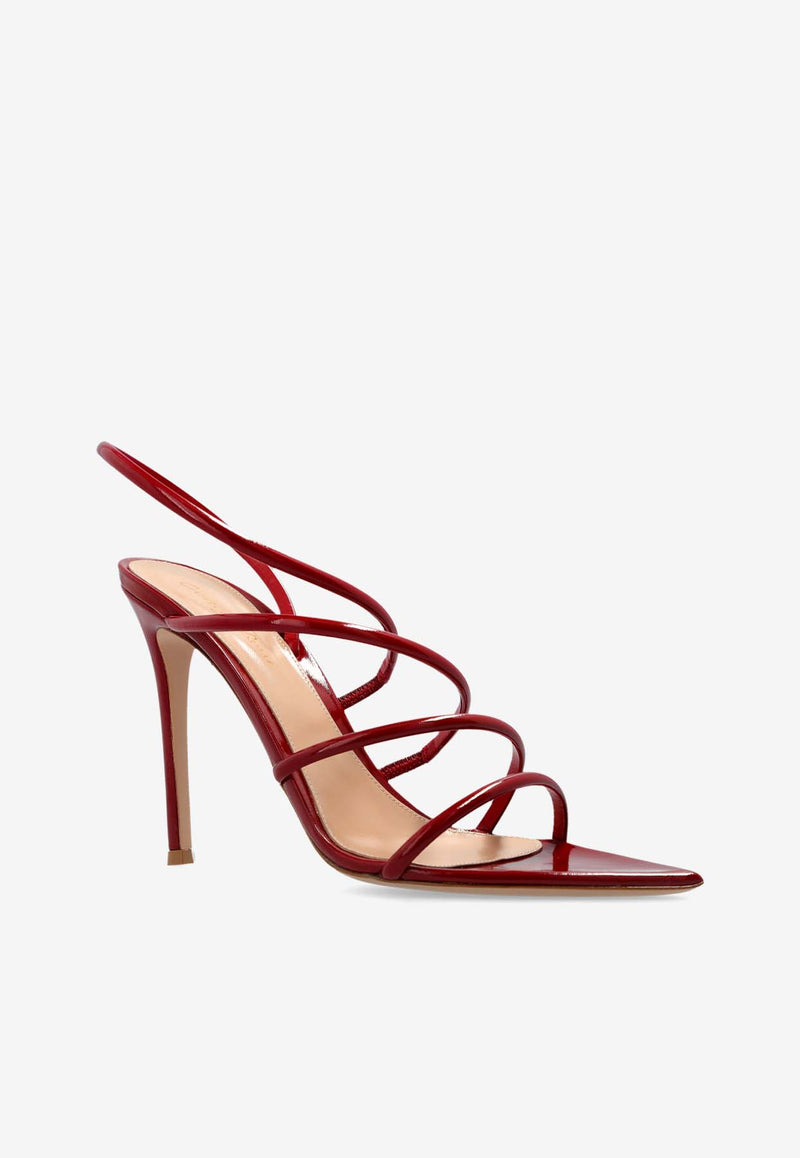 Gianvito Rossi Ettie 105 Nappa Leather Sandals Red G32441 15RIC-NUIROUG