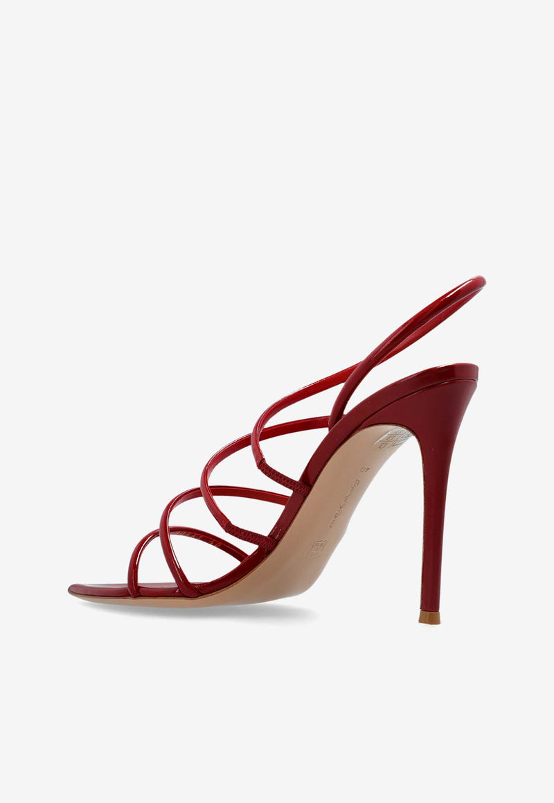 Gianvito Rossi Ettie 105 Nappa Leather Sandals Red G32441 15RIC-NUIROUG