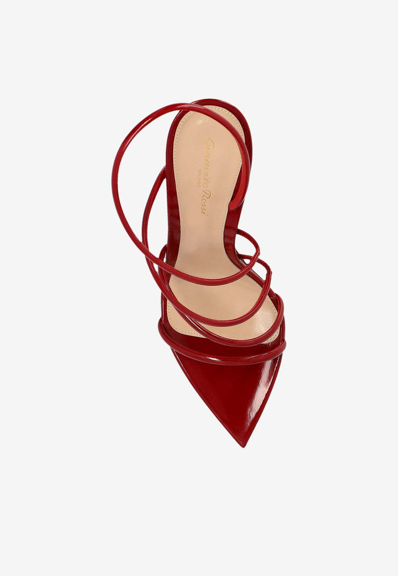 Gianvito Rossi Ettie 105 Nappa Leather Sandals Red G32441 15RIC-NUIROUG