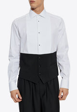 Dolce 
Gabbana Vest Bottom Tuxedo shirt White G5MC1T GI686-S9000