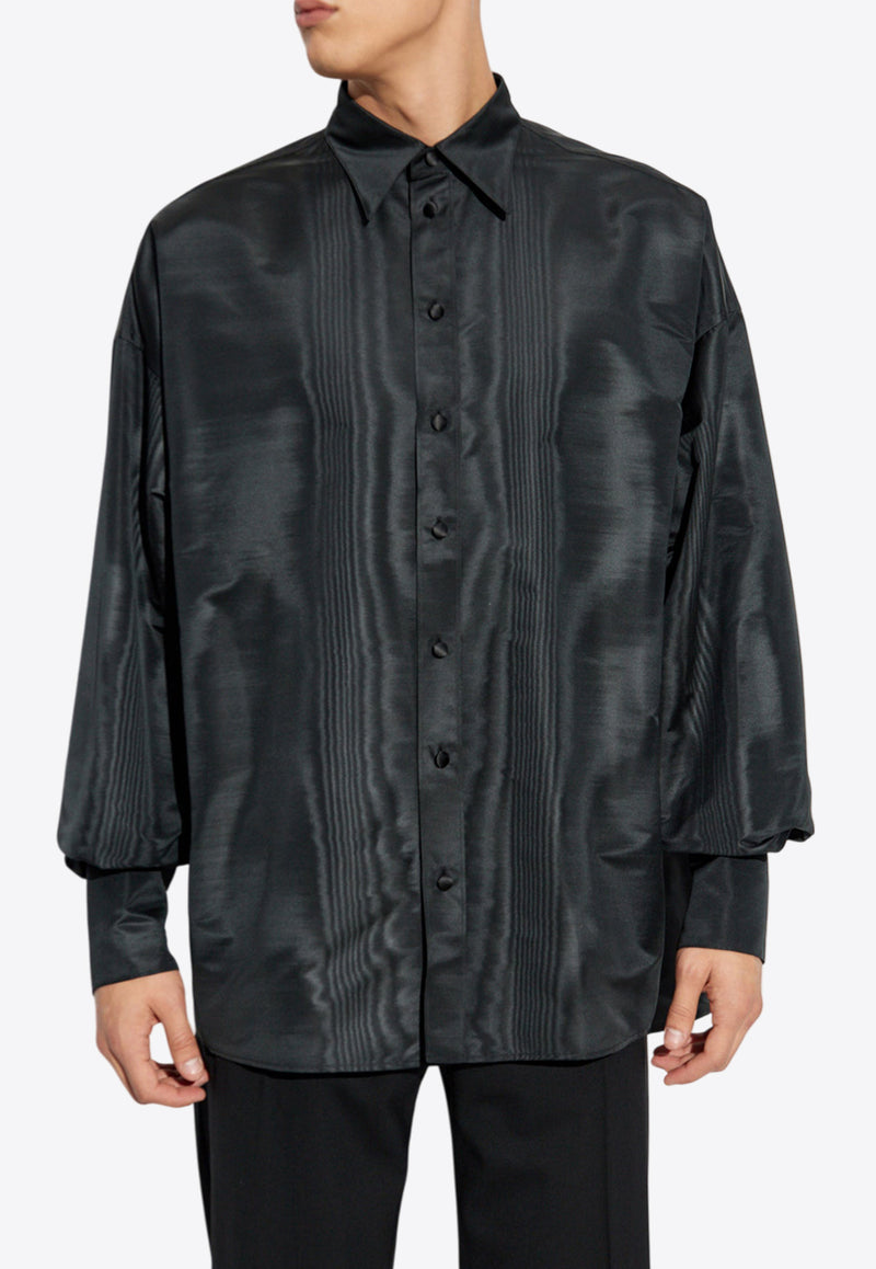 Dolce 
Gabbana Super-Oversized Silk Shirt Black G5MG0T HUMDJ-N0000