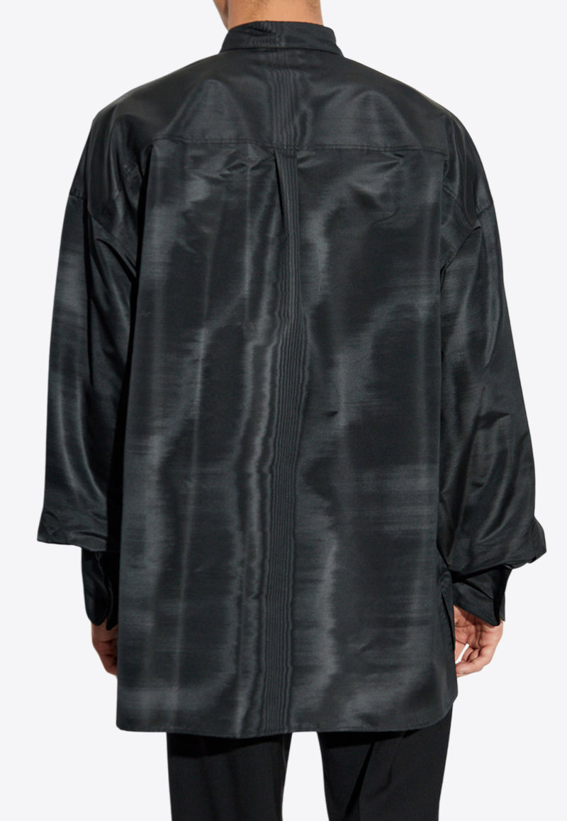 Dolce 
Gabbana Super-Oversized Silk Shirt Black G5MG0T HUMDJ-N0000