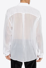 Dolce 
Gabbana Silk Georgette Long-Sleeved Shirt White G5MG9T FU1AR-W0800