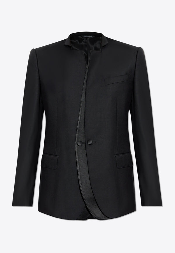 Dolce 
Gabbana Single-Breasted Wool Jacket Black G2UH4T FU21E-N0000