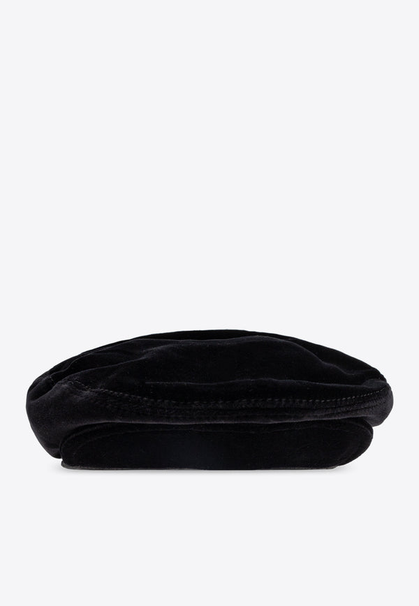 Dolce 
Gabbana Smooth Velvet Flat Cap Black GH587A GI681-N0000