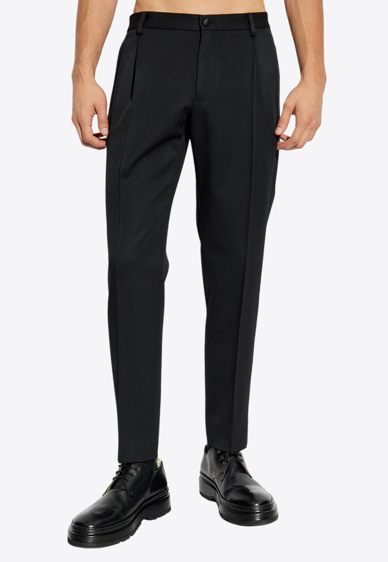 Dolce 
Gabbana Classic Gabardine Tuxedo Pants Black GP0F2T FU21E-N0000