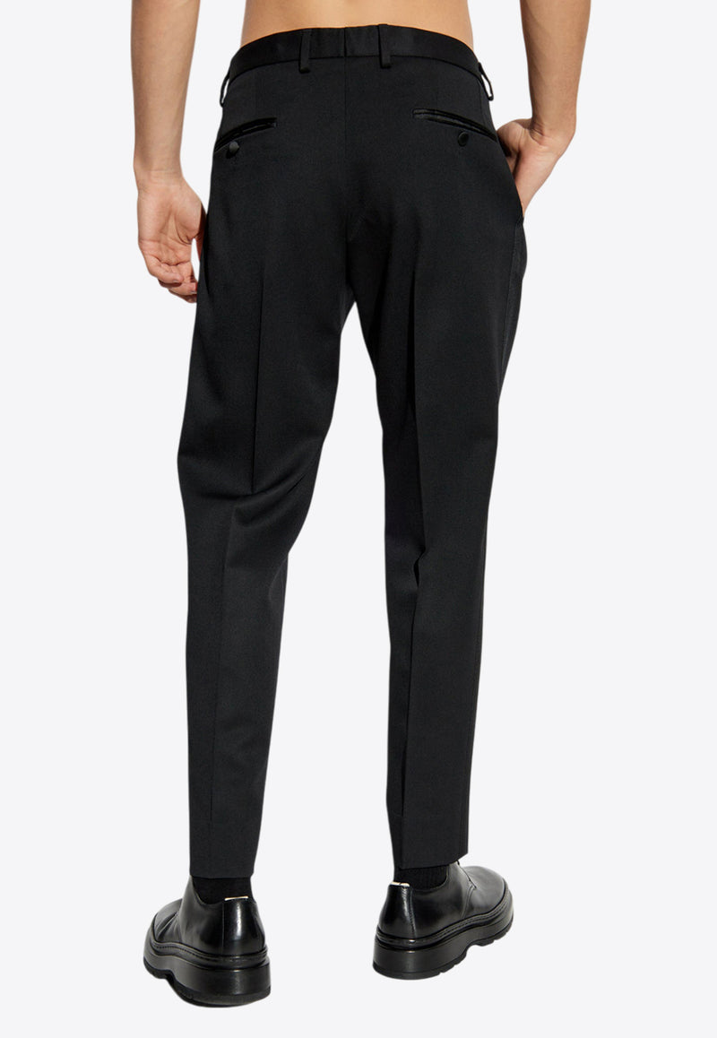 Dolce 
Gabbana Classic Gabardine Tuxedo Pants Black GP0F2T FU21E-N0000